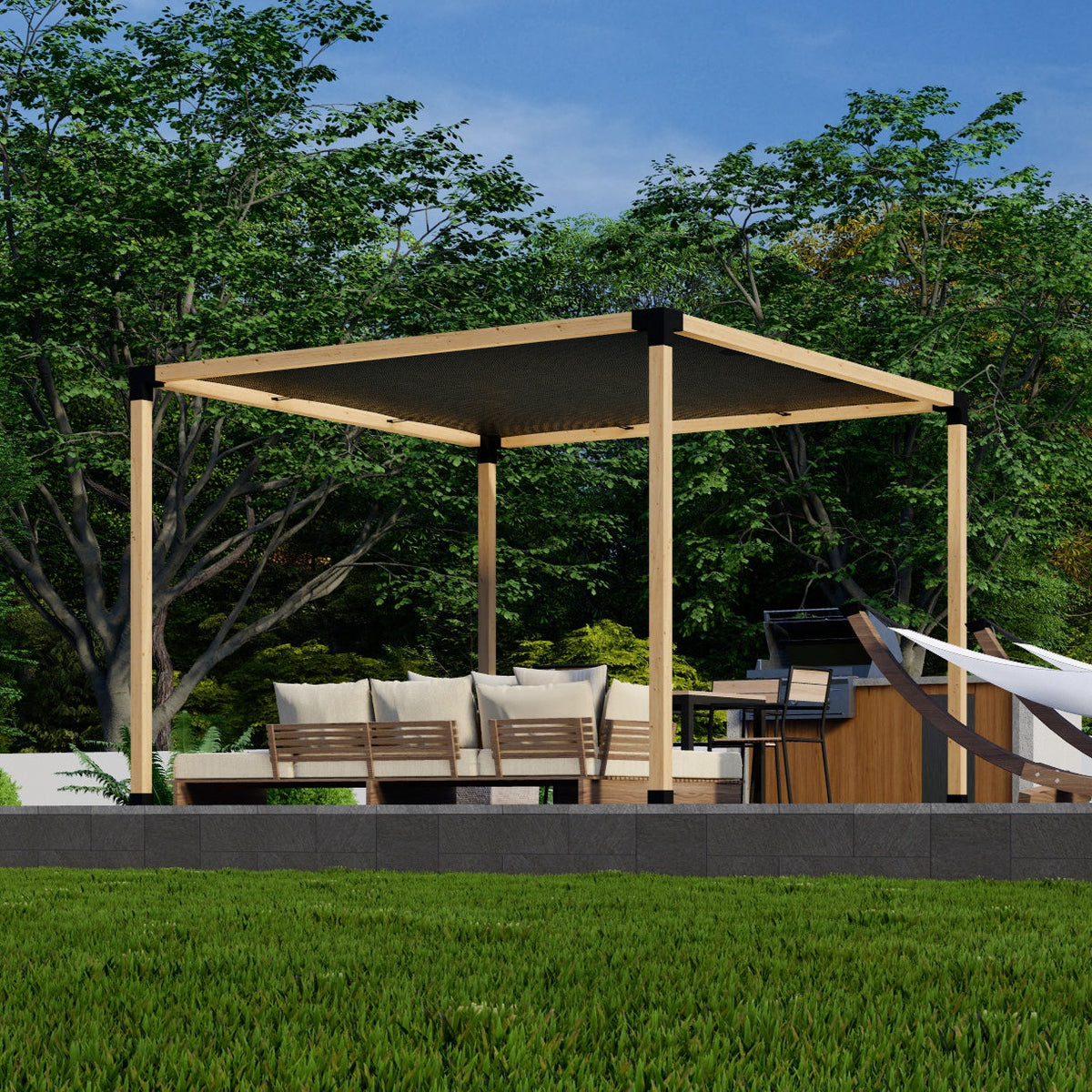 DIY Pergola Kit for a Freestanding Pergola With Canopy - Any Size Up to 12' x 12'.
