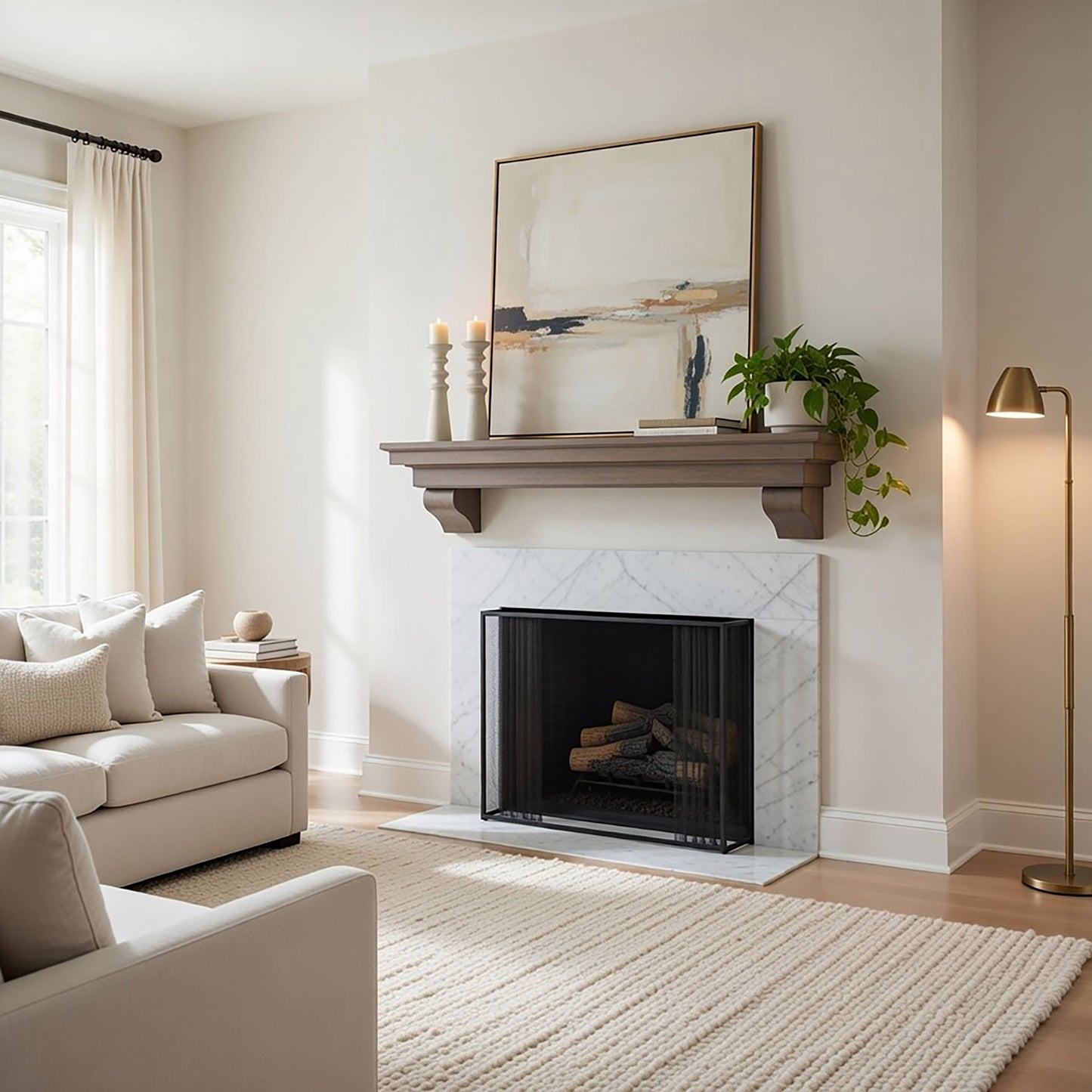 French Corbel Fireplace Mantel Shelf – Real Wood.