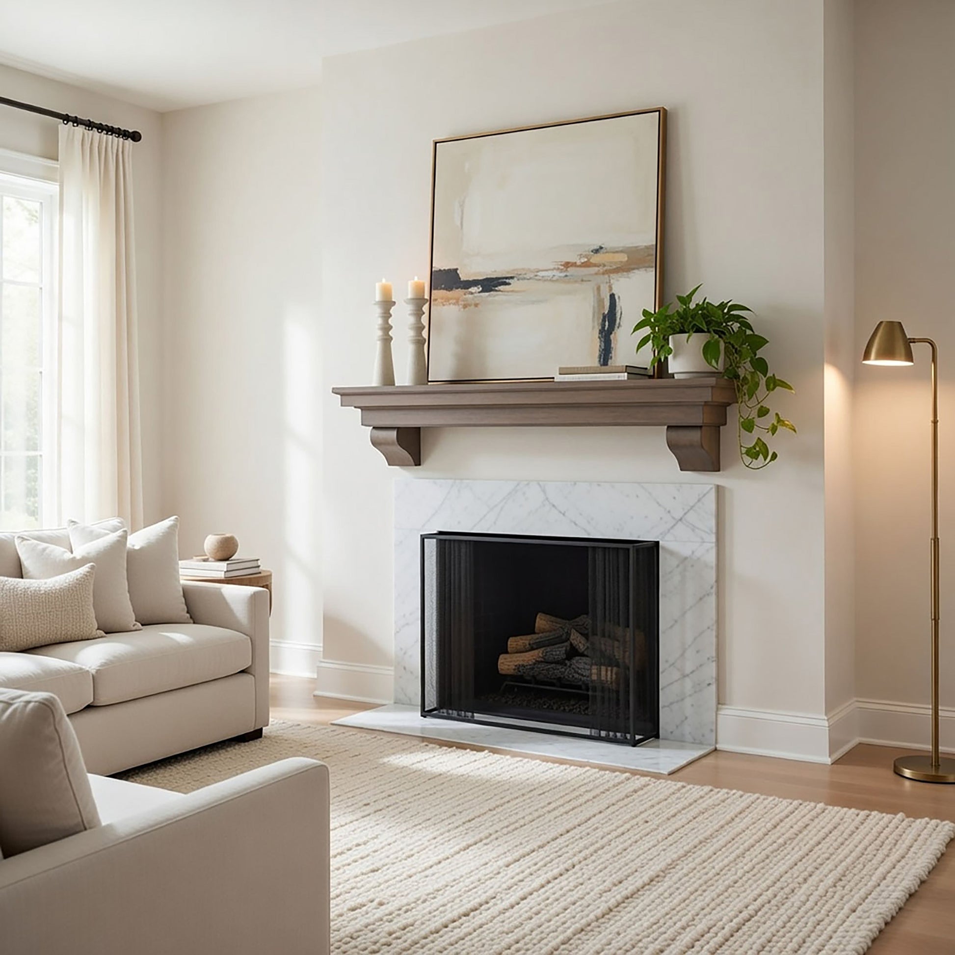 French Corbel Fireplace Mantel Shelf – Real Wood.