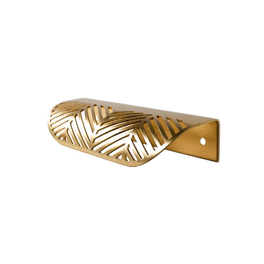 Frond, Solid Brass Edge Pulls.