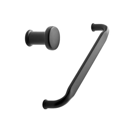 Matte Black "Gate" Knob and Drawer Pull.