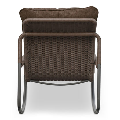 Lyra Outdoor Rocking Chair Brown view 5