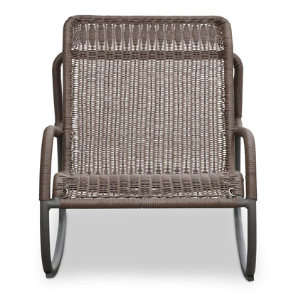Lyra Outdoor Rocking Chair Brown view 3