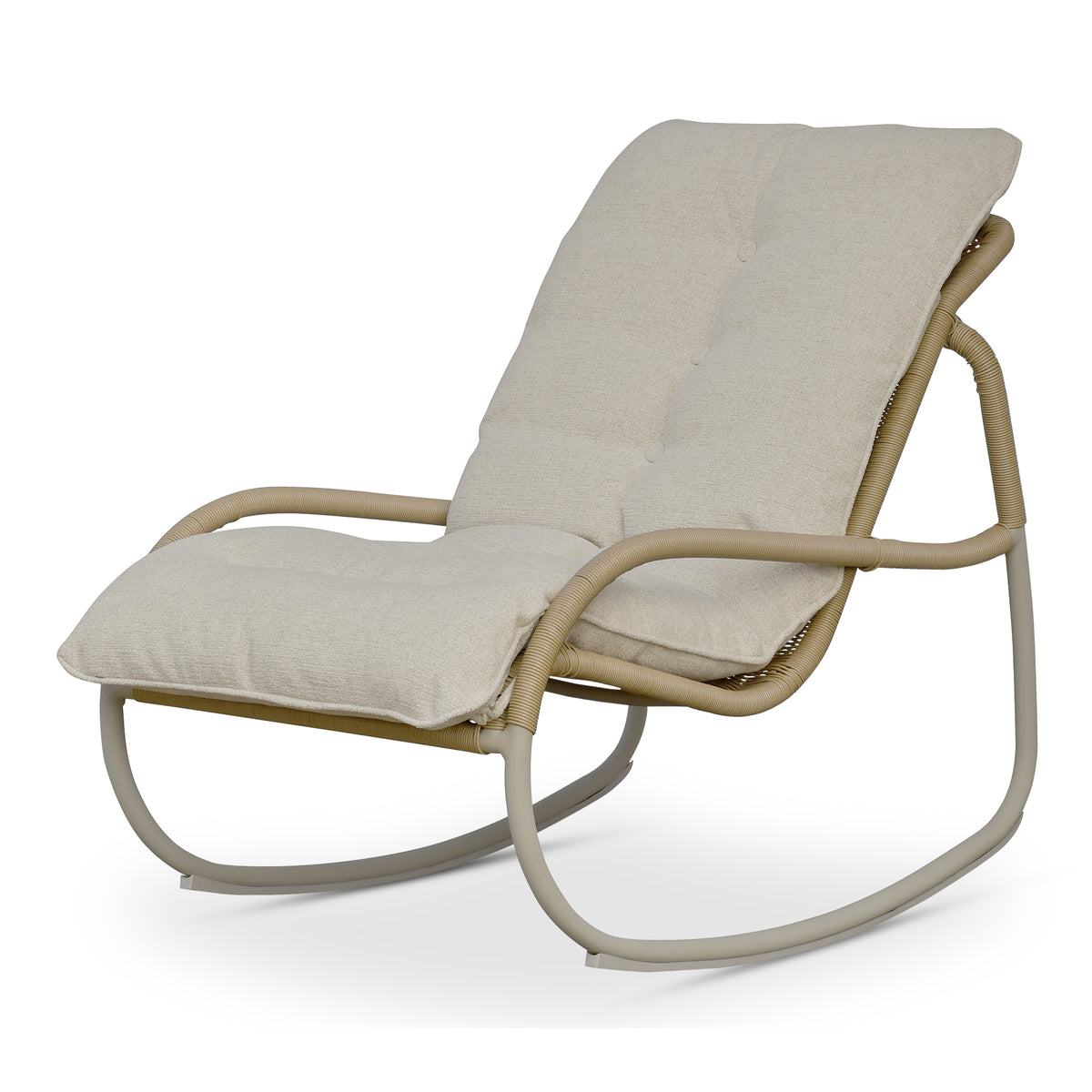 Lyra Outdoor Rocking Chair Beige view 7