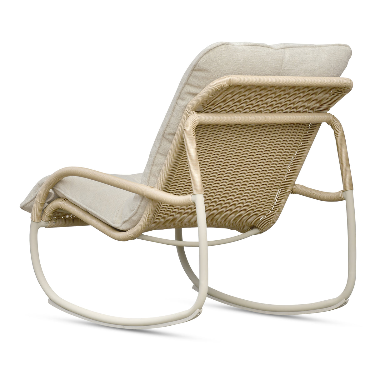 Lyra Outdoor Rocking Chair Beige view 4