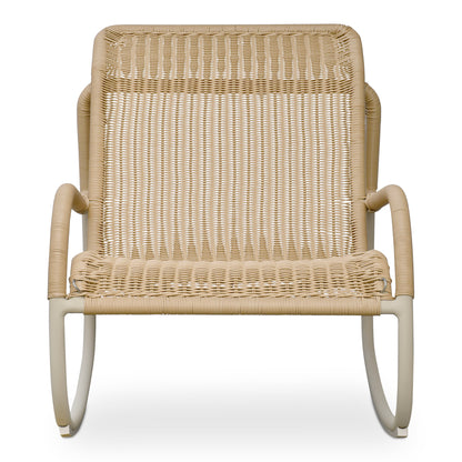 Lyra Outdoor Rocking Chair Beige view 3