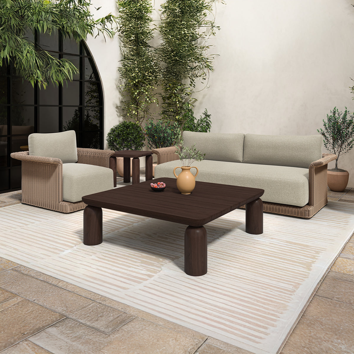 Meredith Outdoor Accent Chair Beige image 4