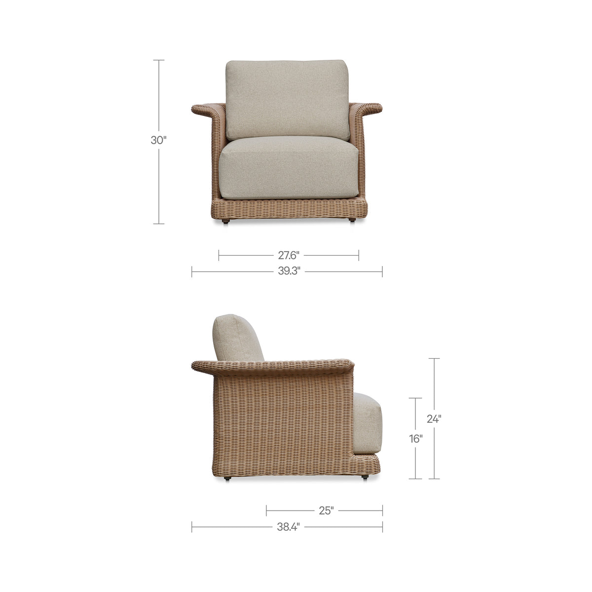 Meredith Outdoor Accent Chair Beige image 10