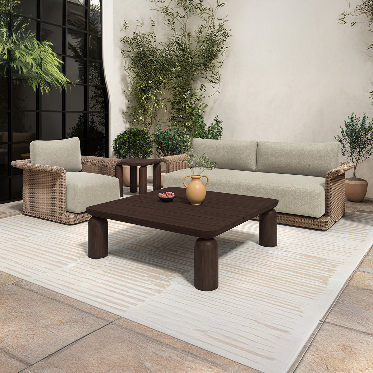 Meredith Outdoor Sofa Beige image 4