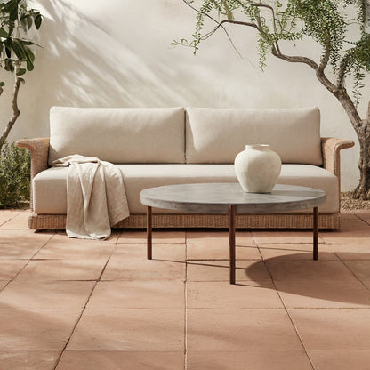 Meredith Outdoor Sofa Beige lifestyle image