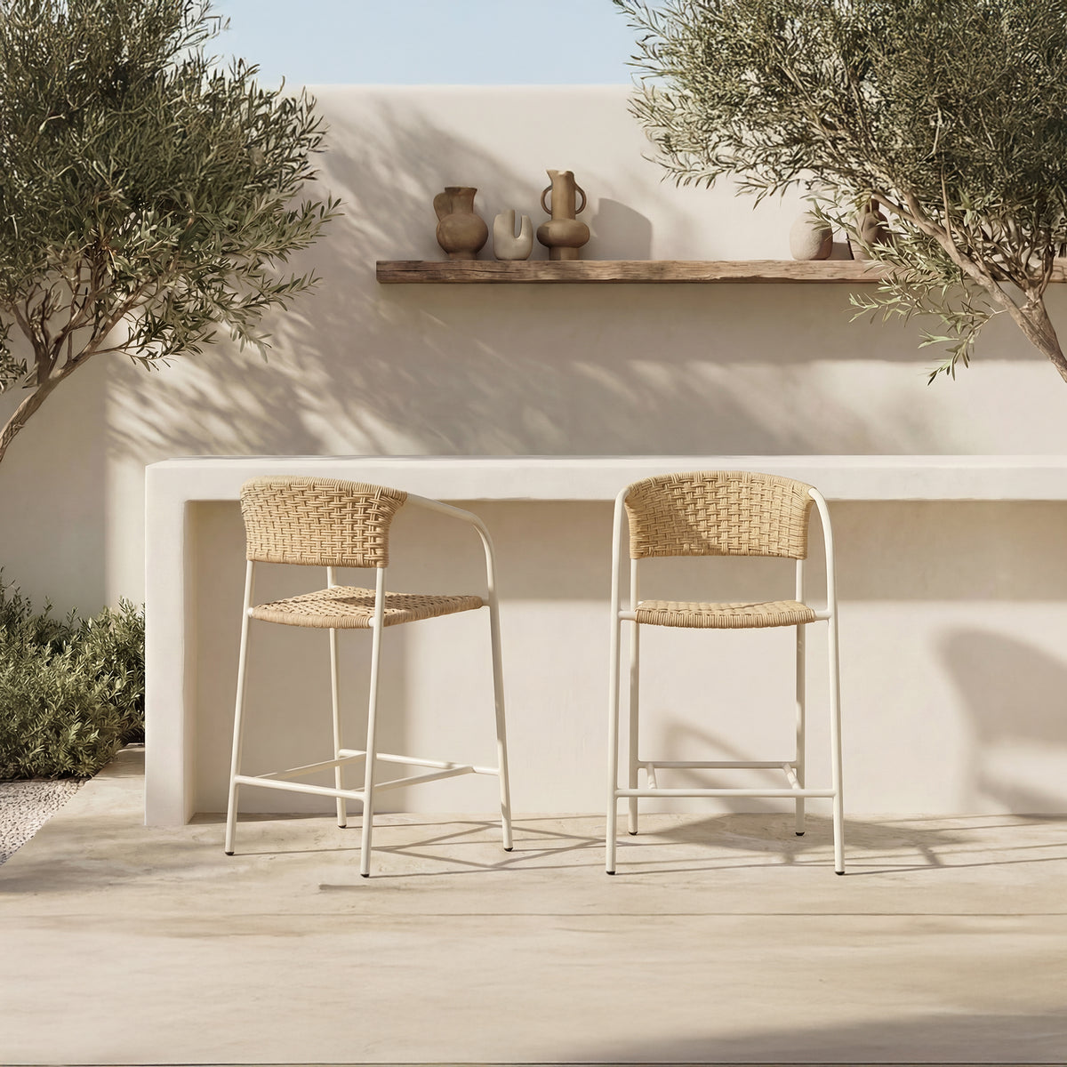 Zola Outdoor Bar Stool Natural image 8