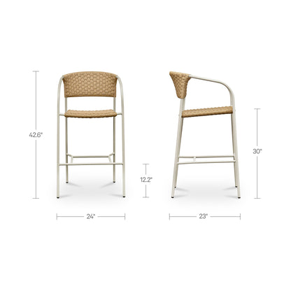 Zola Outdoor Bar Stool Natural image 9