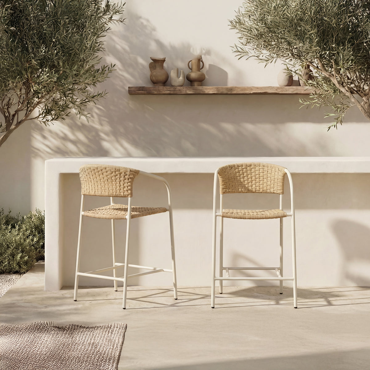 Zola Outdoor Counter Chair Natural image 8