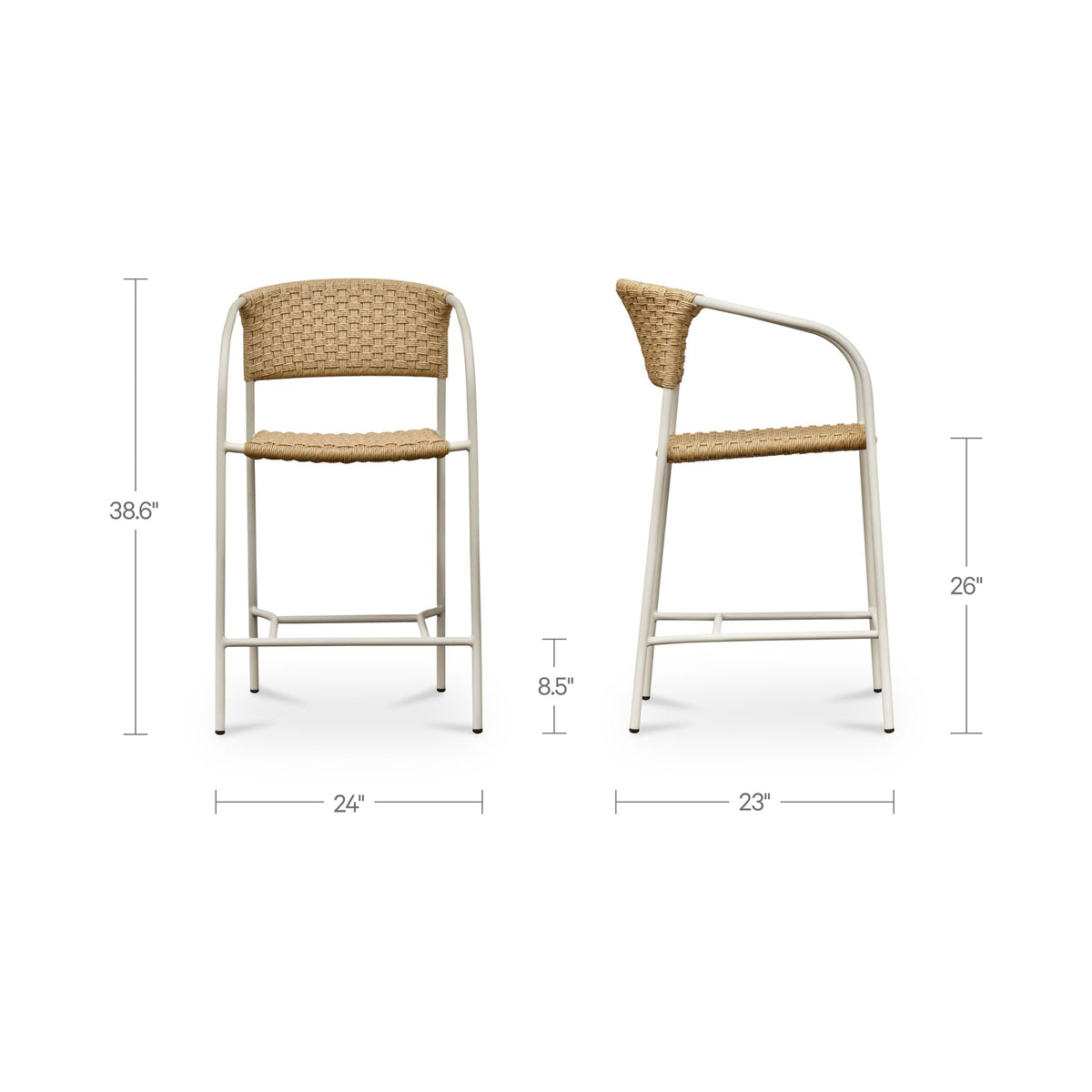 Zola Outdoor Counter Chair Natural image 9