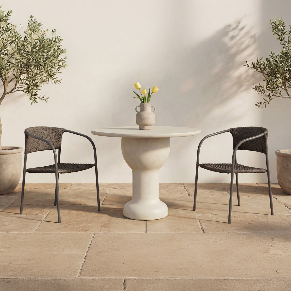 Zola Outdoor Dining Chair Dark Brown-Set of Two image 10