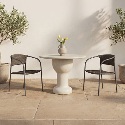 Zola Outdoor Dining Chair Dark Brown-Set of Two image 10