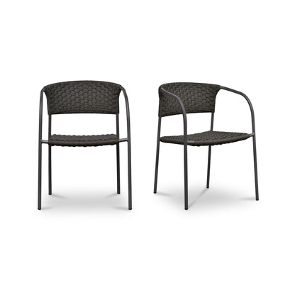 Zola Outdoor Dining Chair Dark Brown-Set of Two product image