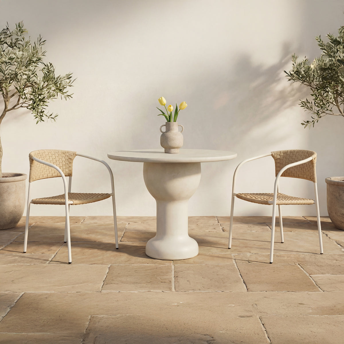 Zola Outdoor Dining Chair Natural-Set of Two image 10