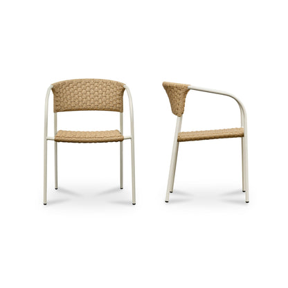 Zola Outdoor Dining Chair Natural-Set of Two image 5