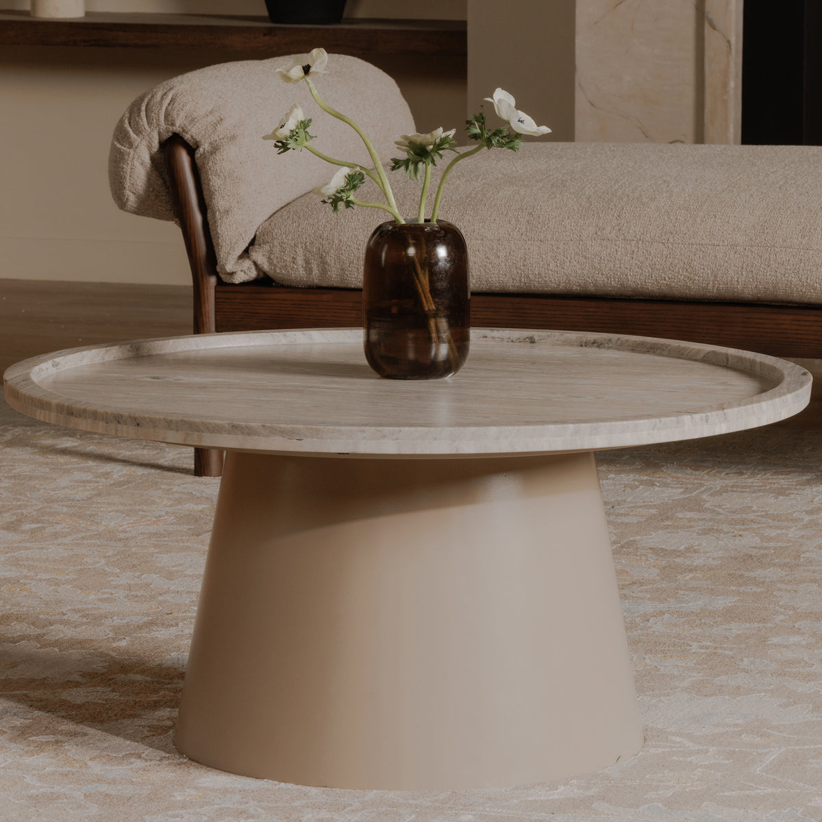 Kimberley Coffee Table White Marble lifestyle image