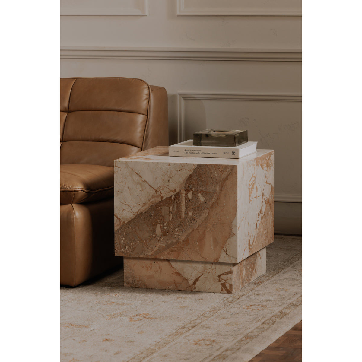 Layla Side Table Breccia Marble view 3