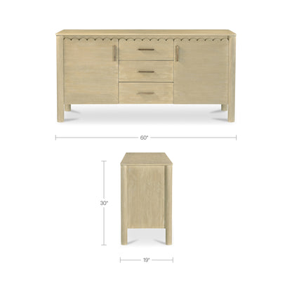 Wiley 3 Drawer Sideboard Natural additional view