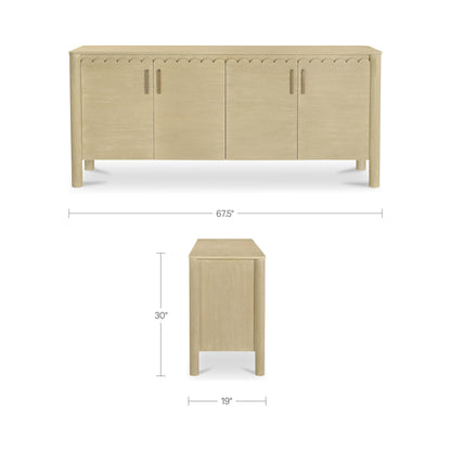 Wiley 4 Door Sideboard Natural additional view