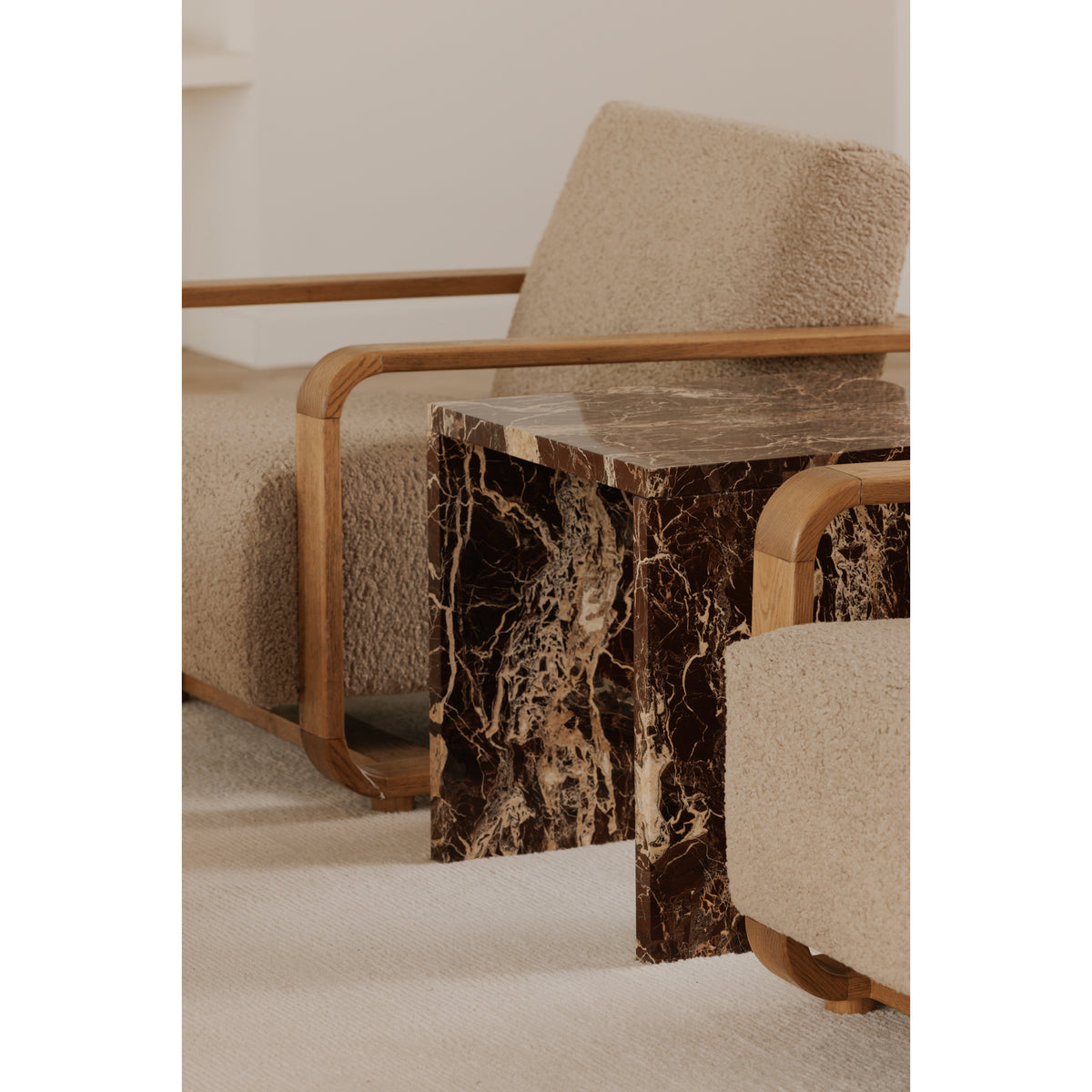 Rosa Accent Table Rosso Levanto Marble image 8