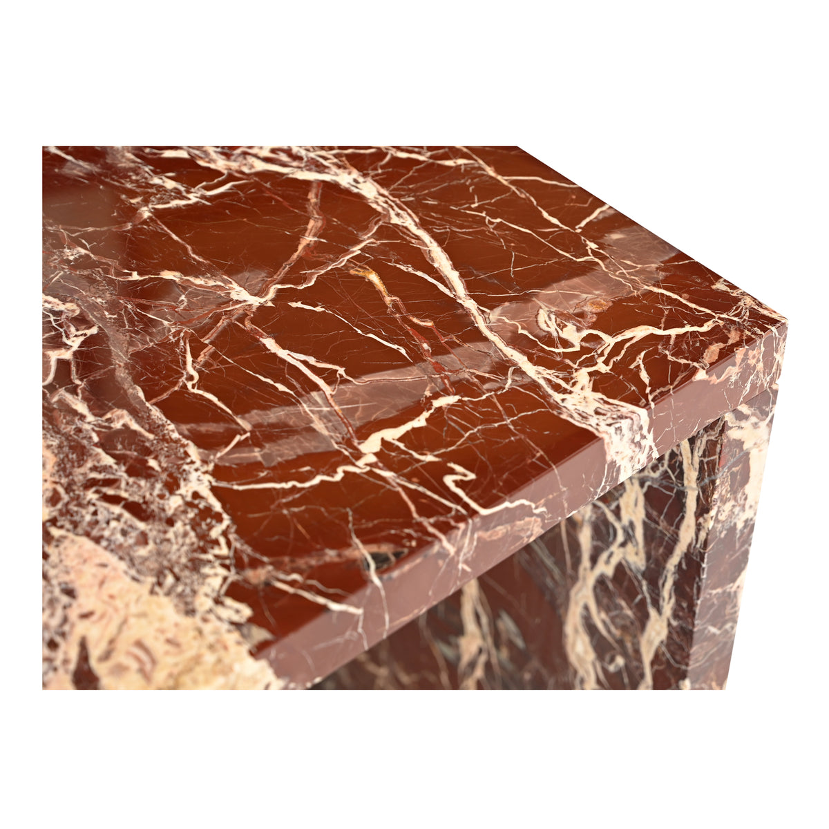 Rosa Accent Table Rosso Levanto Marble image 6
