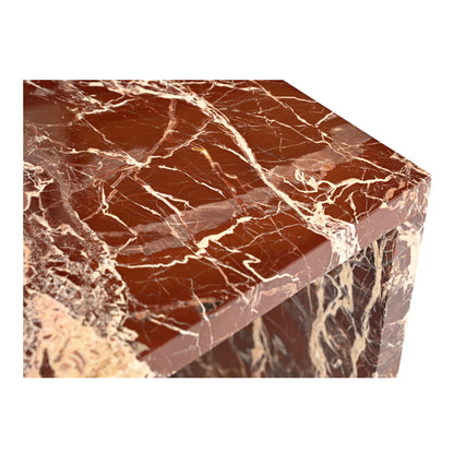 Rosa Accent Table Rosso Levanto Marble image 6