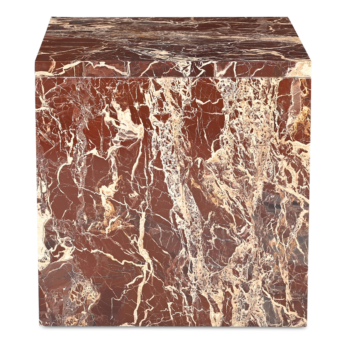 Rosa Accent Table Rosso Levanto Marble image 4