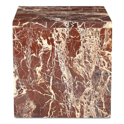 Rosa Accent Table Rosso Levanto Marble image 4