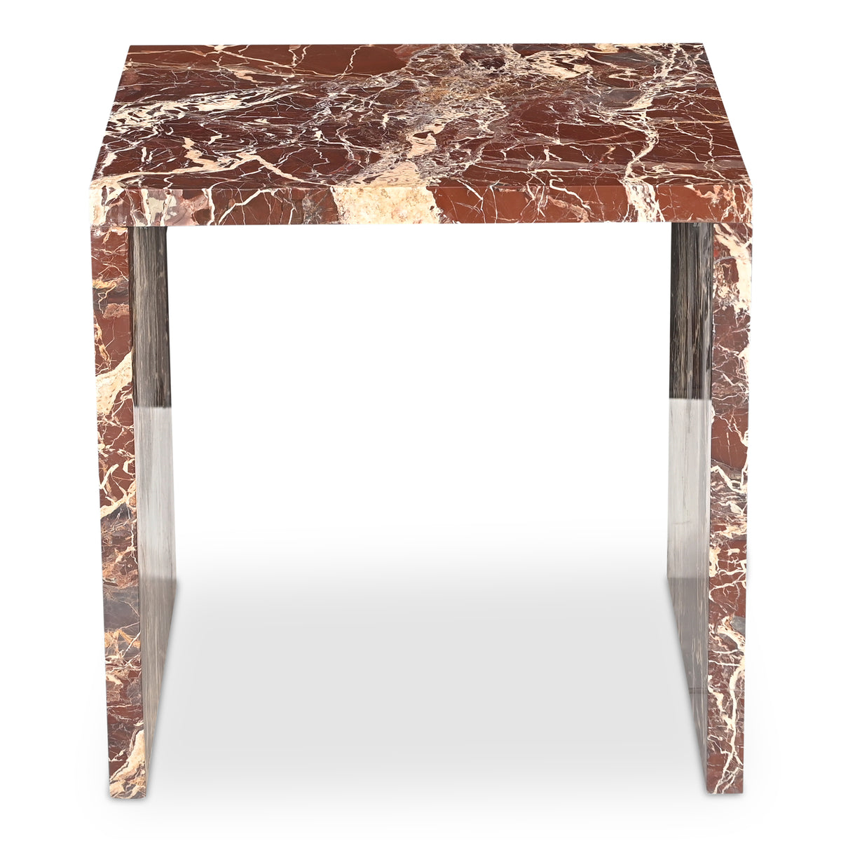 Rosa Accent Table Rosso Levanto Marble product image