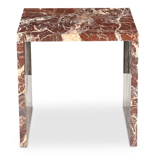 Rosa Accent Table Rosso Levanto Marble product image
