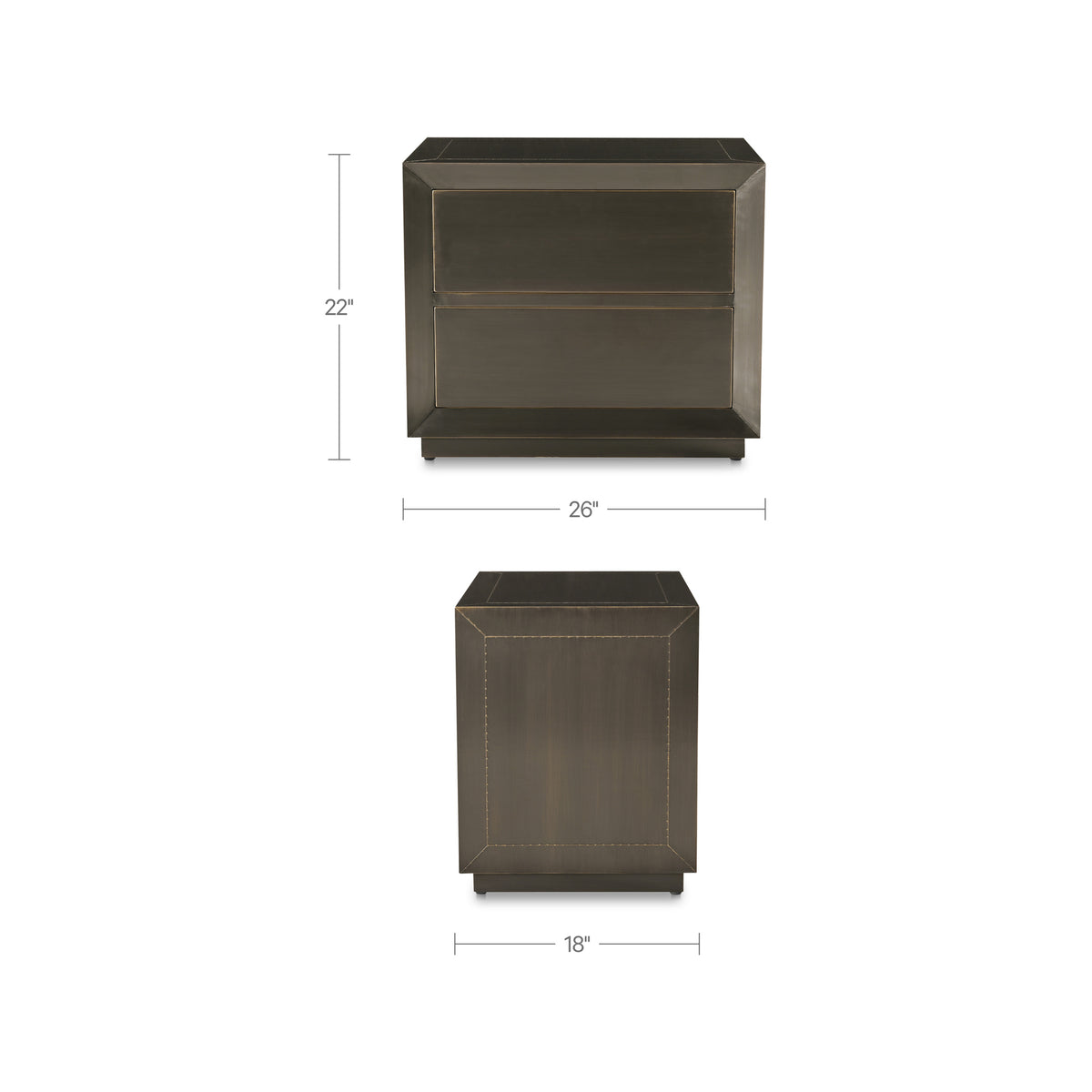 Dawson Nightstand Deep Bronze view 9