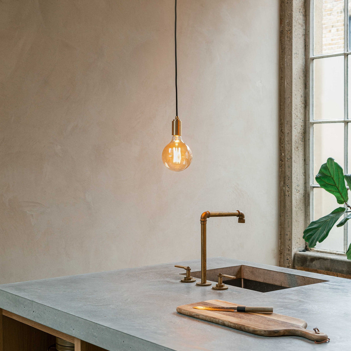 Gaia Pendant Light in Oak.