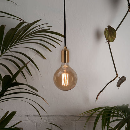 Gaia Plug-In Pendant in Brass.
