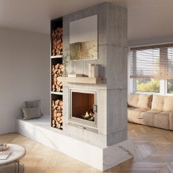 Barn Beam Fireplace Mantel Shelf.