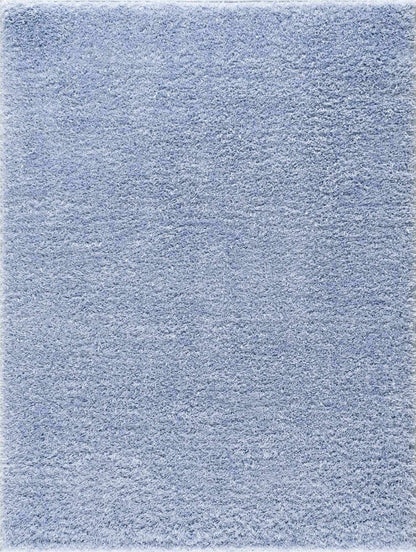 Faina Solid Aqua Shag Washable Area Rug - Clearance