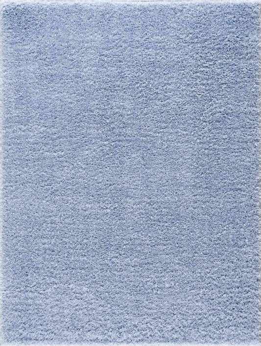 Faina Solid Aqua Shag Washable Area Rug - Clearance