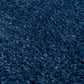 Faina Solid Dark Blue Shag Rug Washable.
