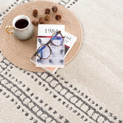 Ryuu Ivory & Gray Area Rug
