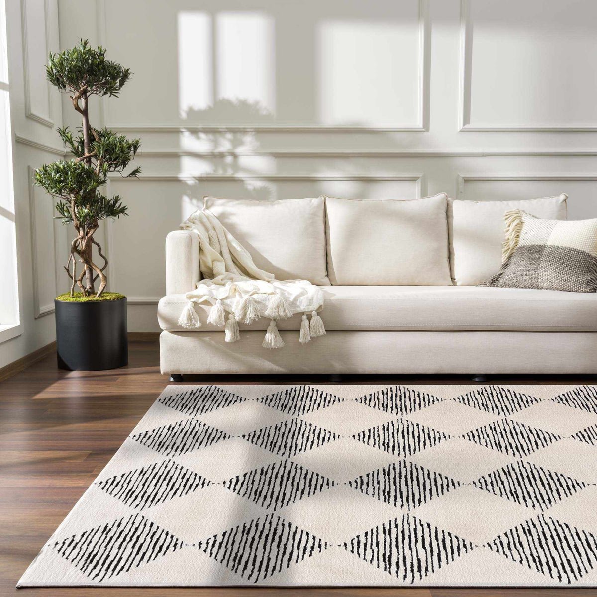 Fauci Diamond Checkered Area Rug