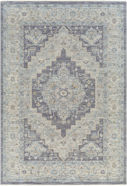 Sema Blue Medallion Thick Luxe Area Rug