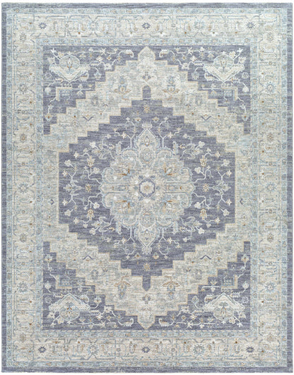 Sema Blue Medallion Thick Luxe Area Rug