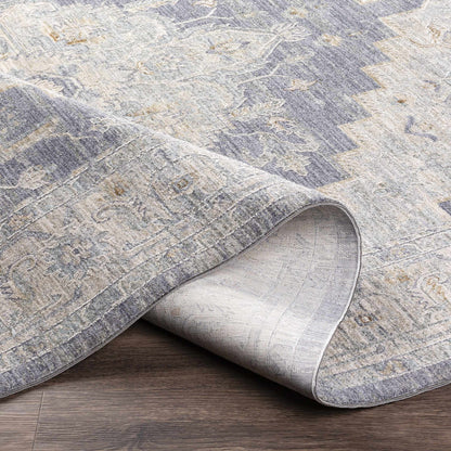 Sema Blue Medallion Thick Luxe Area Rug