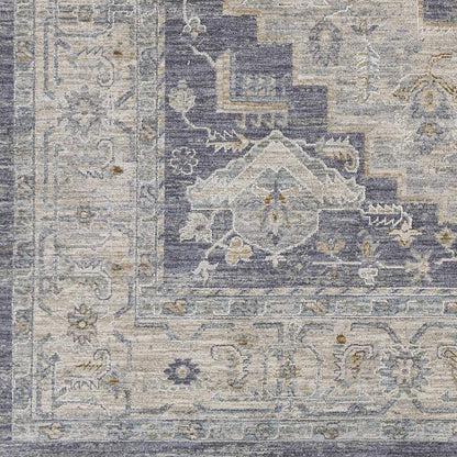 Sema Blue Medallion Thick Luxe Area Rug