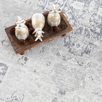 Akram Antrasit Flat Pile Washable Rug