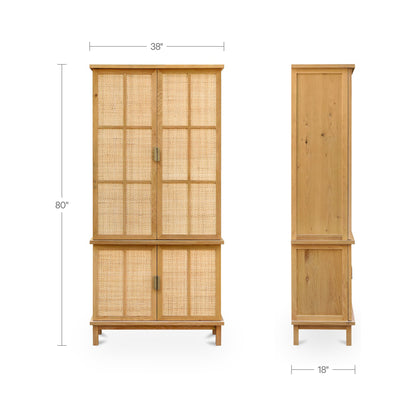 Seymour Tall Cabinet Natural - lifestyle view 3
