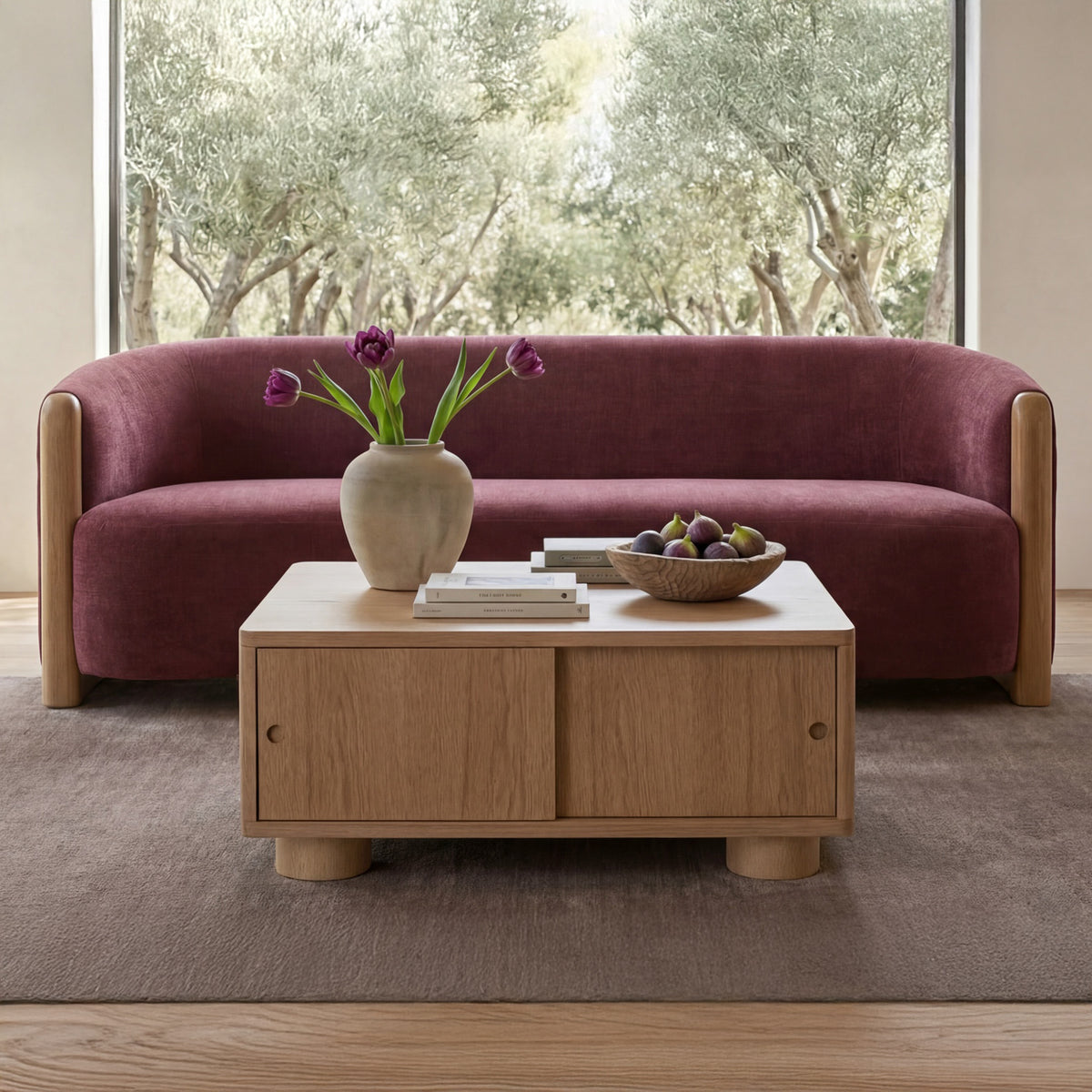 Hobbs Storage Coffee Table Natural lifestyle